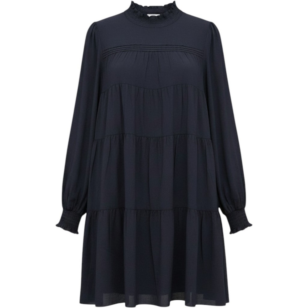 MICHAEL Michael Kors Navy Long-Sleeve Tiered Dress